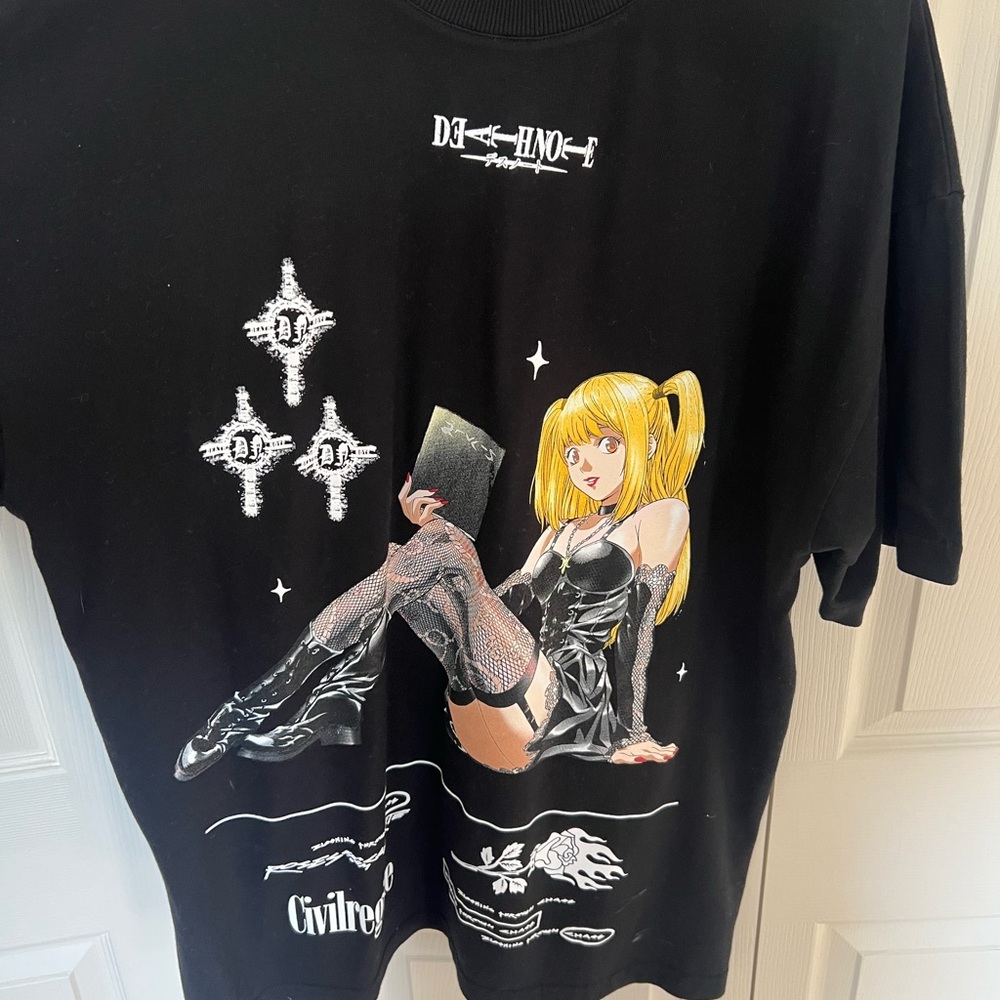 Civil Regime Death Note Misa Graphic Tee - Black and Yellow